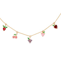 Gold Fruit Basket Necklace - Red Bird Road