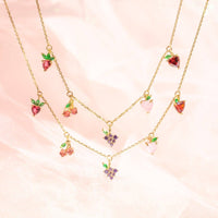 Gold Fruit Basket Necklace - Red Bird Road