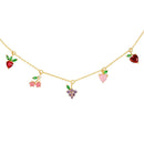 Gold Fruit Basket Necklace - Red Bird Road