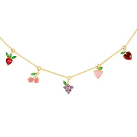 Gold Fruit Basket Necklace - Red Bird Road