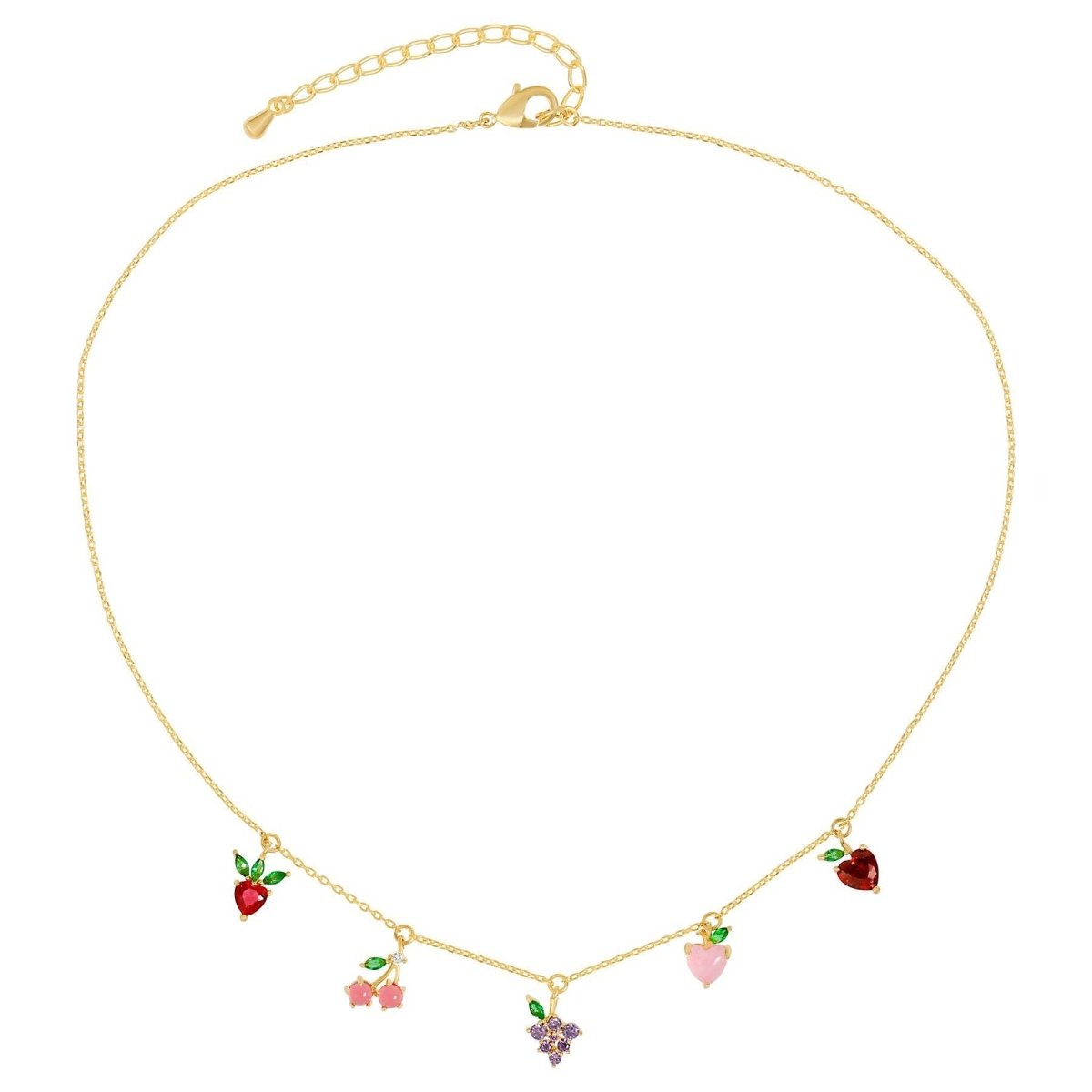 Gold Fruit Basket Necklace - Red Bird Road