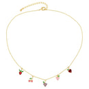Gold Fruit Basket Necklace - Red Bird Road