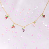 Gold Fruit Basket Necklace - Red Bird Road