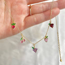 Gold Fruit Basket Necklace - Red Bird Road