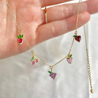 Gold Fruit Basket Necklace - Red Bird Road