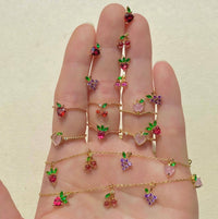 Gold Fruit Basket Necklace - Red Bird Road
