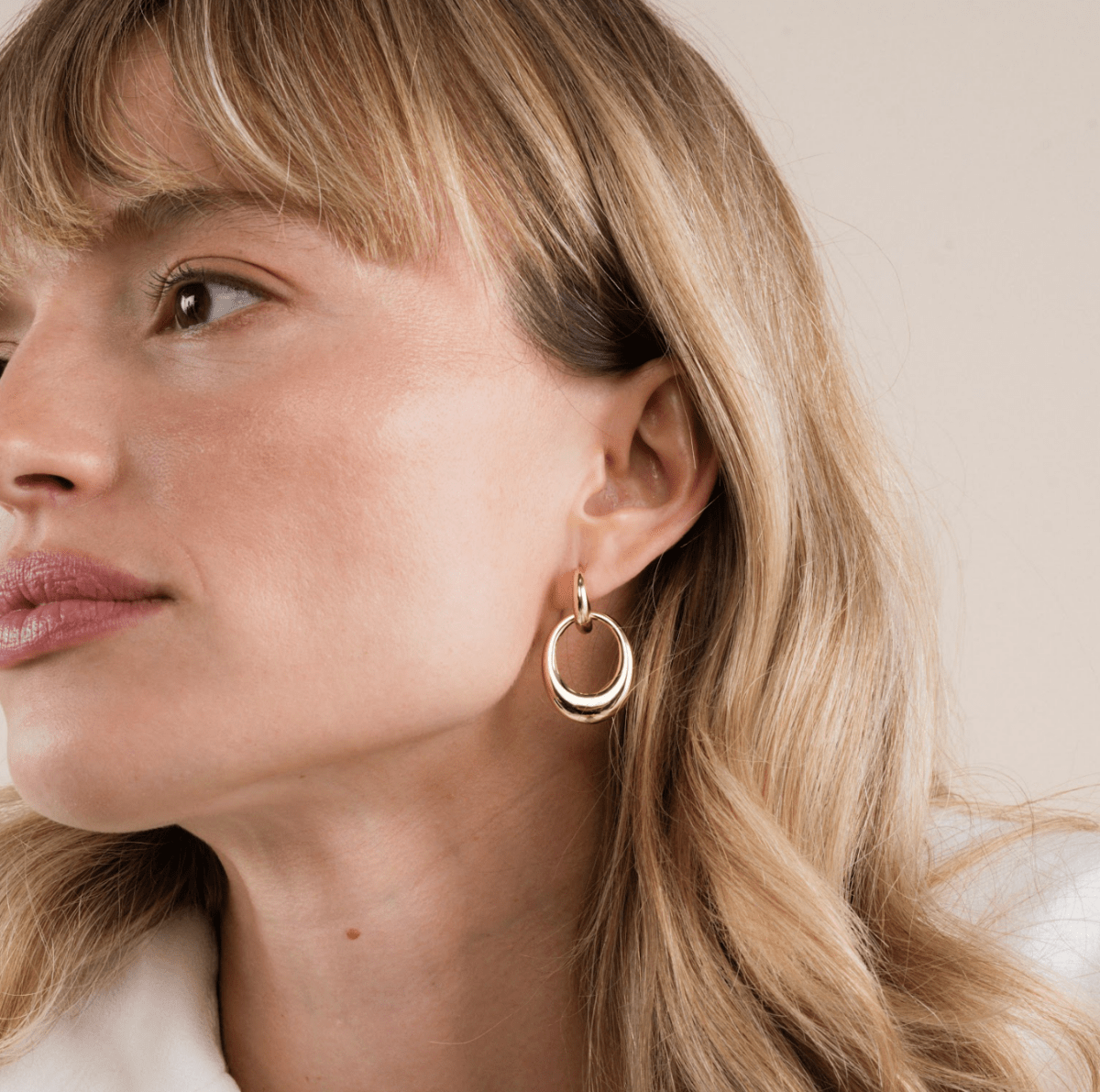 Gold Hoop - Coupled - Earrings