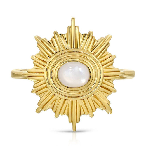 Gold & Mother of Pearl Supernova Ring