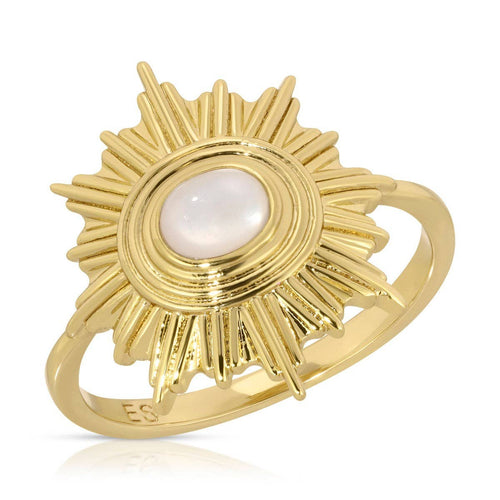 Gold & Mother of Pearl Supernova Ring