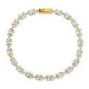 Gold Oval Tennis Bracelet - 7" by Elizabeth Stone Jewelry