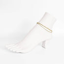 Gold Paperclip Chain Anklet by WJW