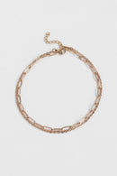 Gold Paperclip Chain Anklet by WJW