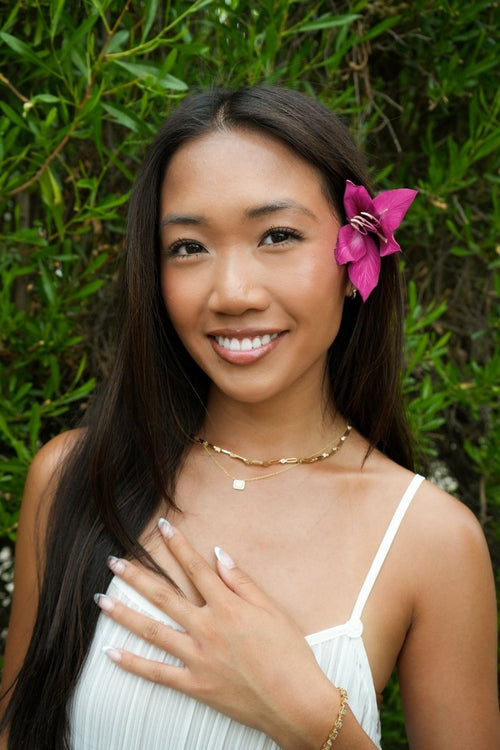 Gold Solitaire Opal and CZ Huggie Hoops by HolyBang Jewels