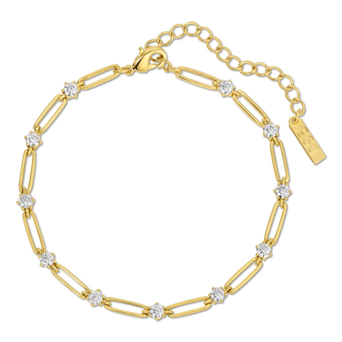 Gold Sparkle Link Bracelet by Elizabeth Stone Jewelry