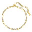 Gold Sparkle Link Bracelet by Elizabeth Stone Jewelry