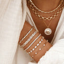 Gold Sparkle Link Bracelet by Elizabeth Stone Jewelry