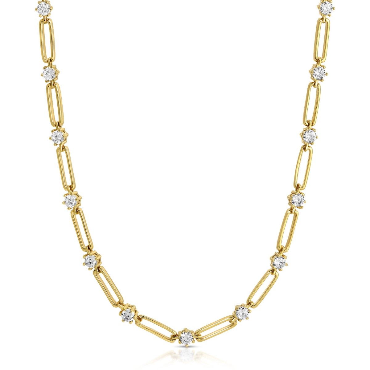 Gold Sparkle Link Necklace