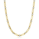 Gold Sparkle Link Necklace by Elizabeth Stone Jewelry