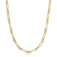 Gold Sparkle Link Necklace