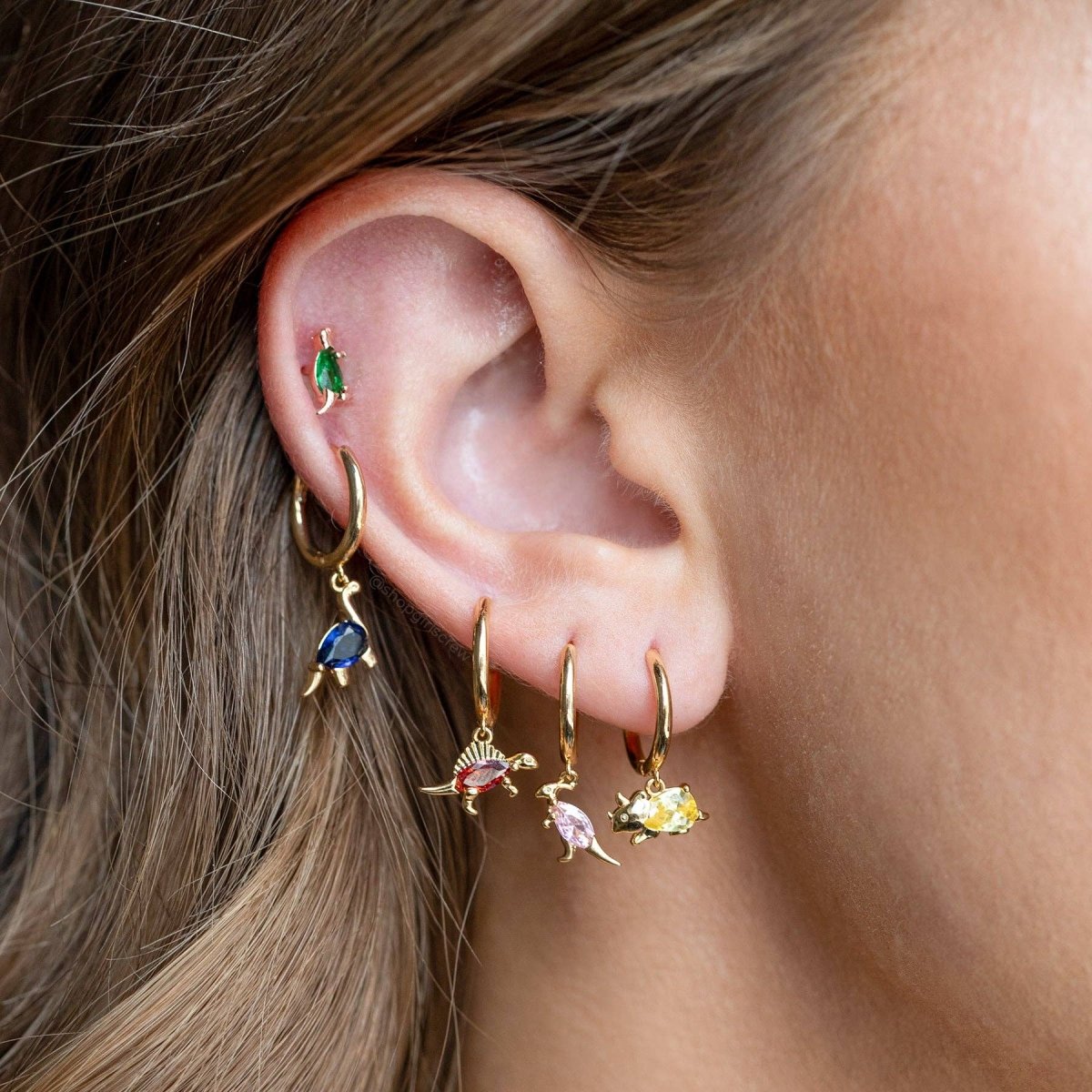Gold Terrific T - Rex Studs - Red Bird Road