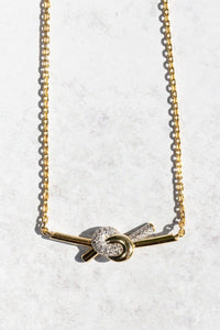Gold Vermeil Love Knot Necklace