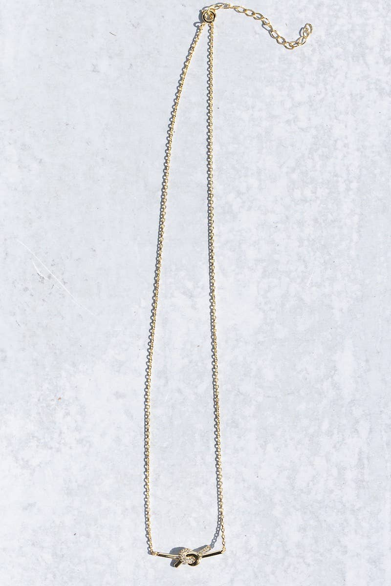 Gold Vermeil Love Knot Necklace
