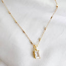 Goldie Clear CZ Pendant Necklace Gold Filled
