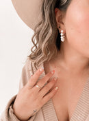 Gossip Pearl and Gold Bead Hoops