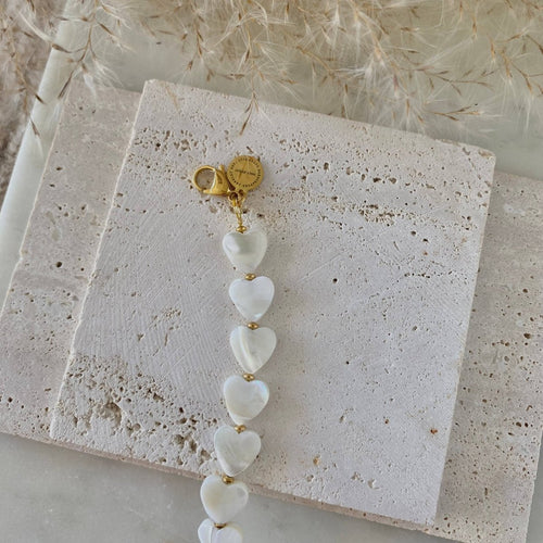 Harper Heart Shaped Pearl Shell Bracelet for Elegant Style