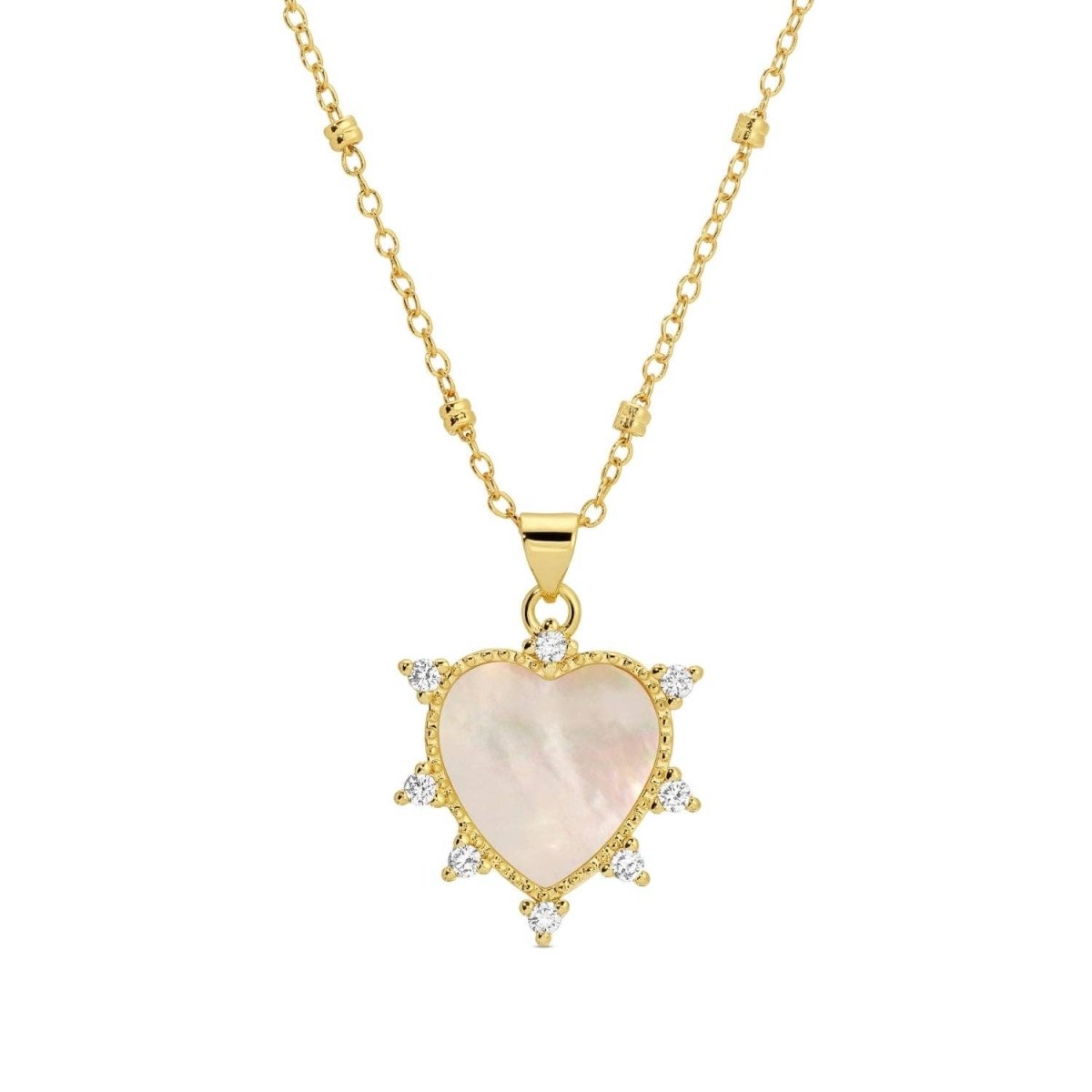Heather Heart And Cz Pendant Necklace for Elegant Style