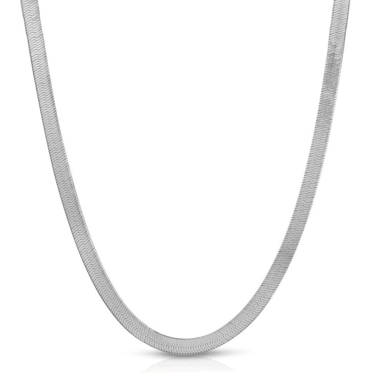Herringbone Chain- Silver: 18 inch