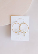 Hoops - Clear Quartz - Gold Earrings for Stylish Elegance
