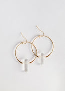 Hoops - Clear Quartz - Gold Earrings for Stylish Elegance