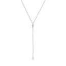 14k Vermeil CZ Stone Lariat Necklace