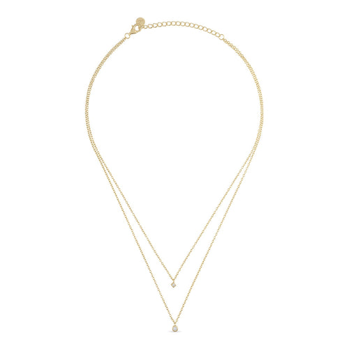 14k Vermeil Double Strand Layering Necklace