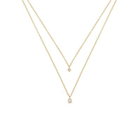 14k Vermeil Double Strand Layering Necklace