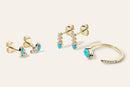 14k Vermeil Turquoise & CZ Open Band Wrap Ring