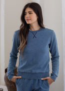 Indigo Terry Crewneck Medium Wash