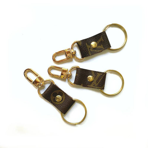 Key Couture Clip Key Chain In Upcycled LV: Louis Vuitton