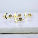 Labradorite Crescent Ring