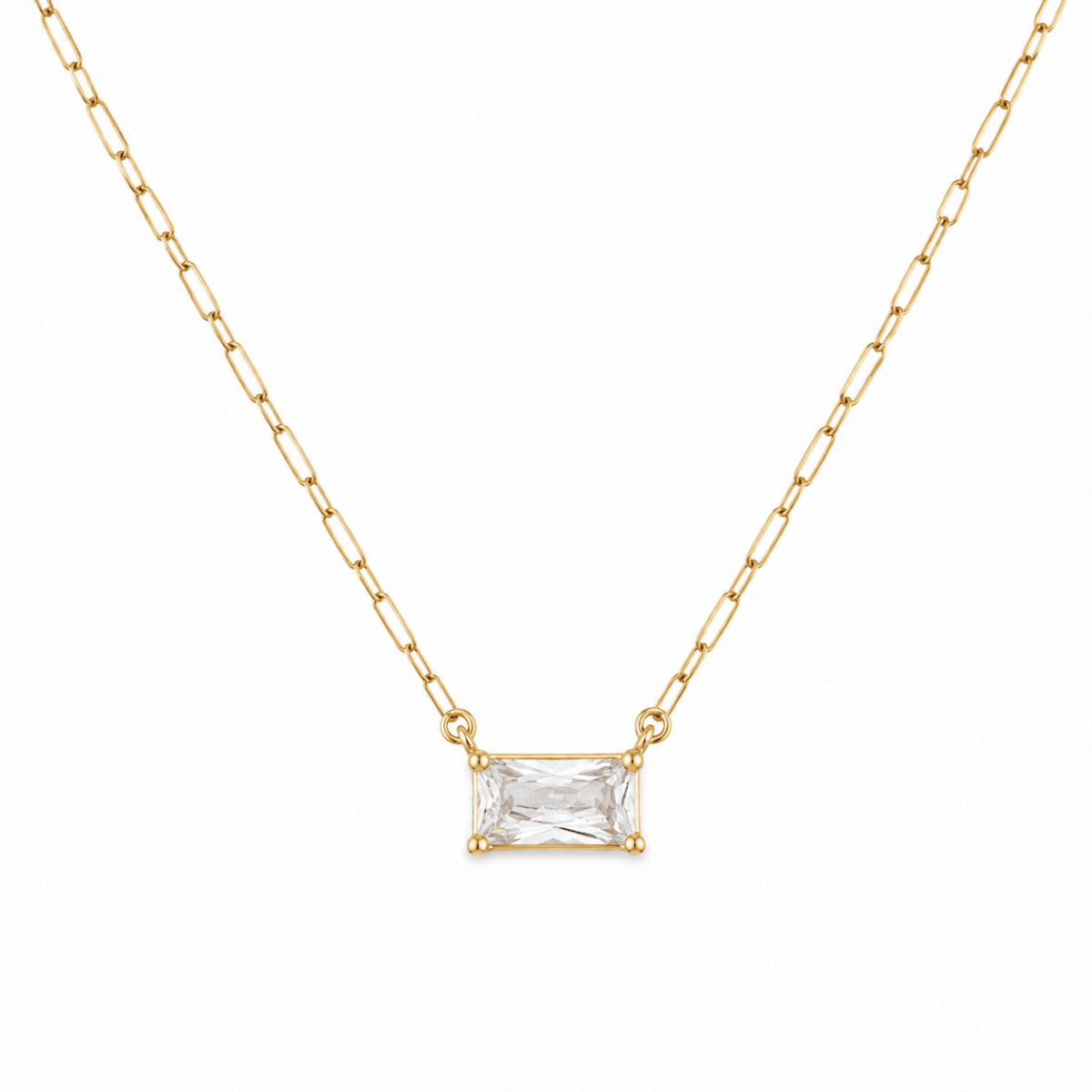 Leighton CZ Gold Filled Pendant Necklace - Red Bird Road