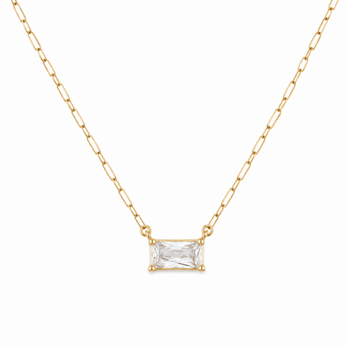 Leighton CZ Gold Filled Pendant Necklace - Red Bird Road