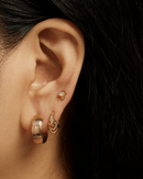 Levi Gold Ring Pave Huggies Earrings by Mod + Jo