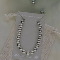 Light Reflecting Silver Beaded Bracelet for Elegant Style - Red Bird Road