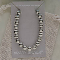 Light Reflecting Silver Beaded Bracelet for Elegant Style - Red Bird Road