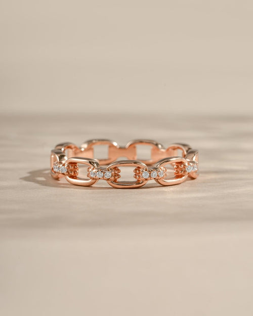 Link Chain Ring Rose Gold