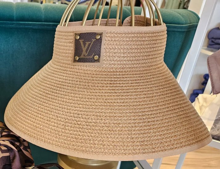 Louis Vuitton Designer Packable Hat - Eco Chic & Upcycled by Embellish Your Life