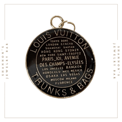 Louis Vuitton Charm Zipper Pull LV Enamel Trunks & Bags Tag