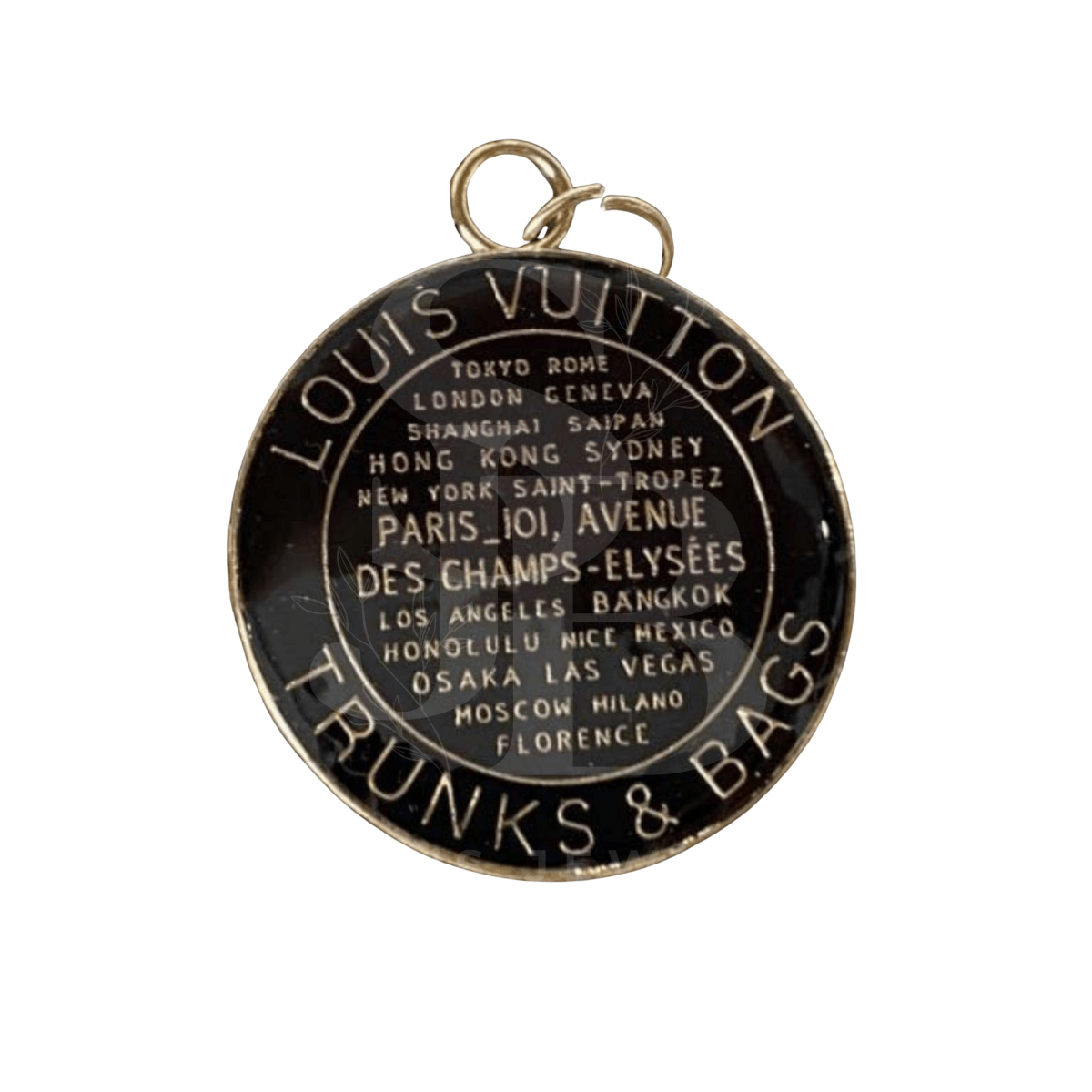 Louis Vuitton Charm Zipper Pull LV Enamel Trunks & Bags Tag