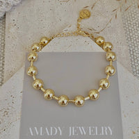Love My Cadet 18K Military Satellite Chain Beaded Bracelet